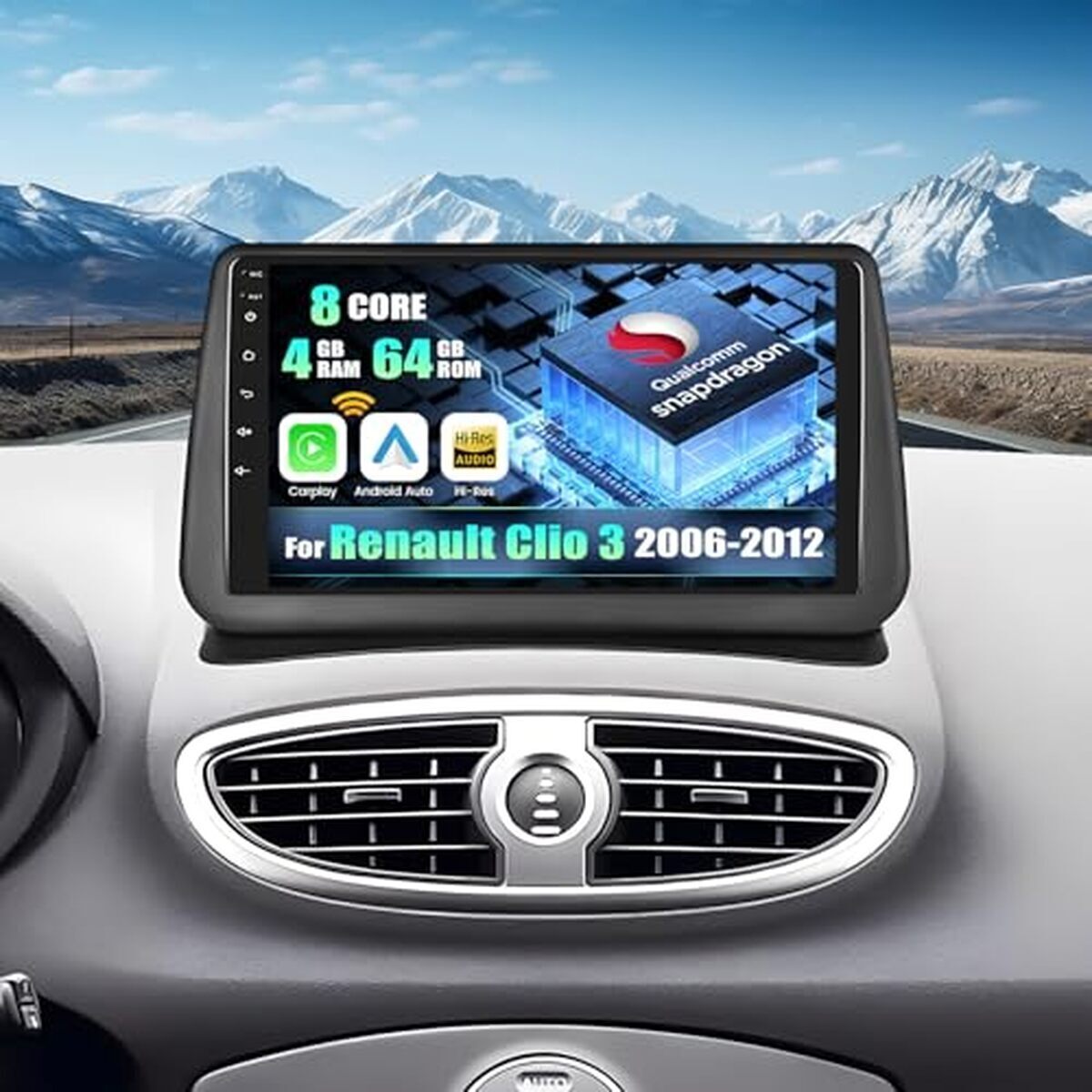 Test de l'autoradio Camecho Qualcomm 8-core pour Renault Clio 3