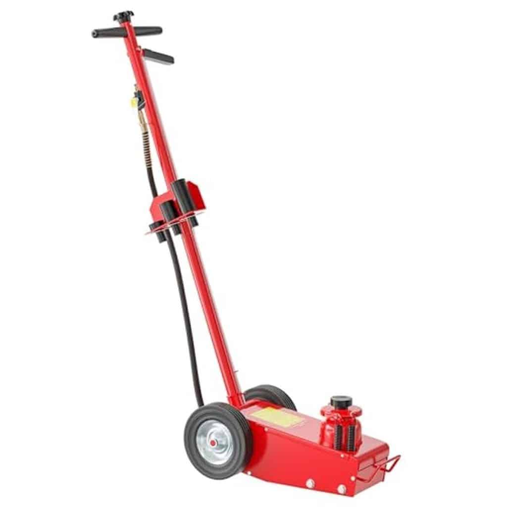 Test du cric pneumatique WilTec 22 tonnes pour véhicules