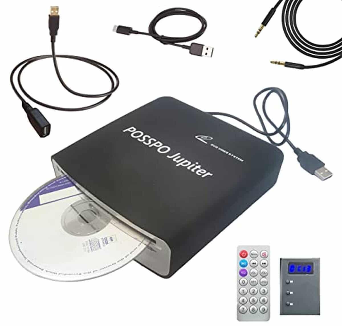 Test du lecteur CD DVD Posspro : portable et polyvalent pour voiture et PC