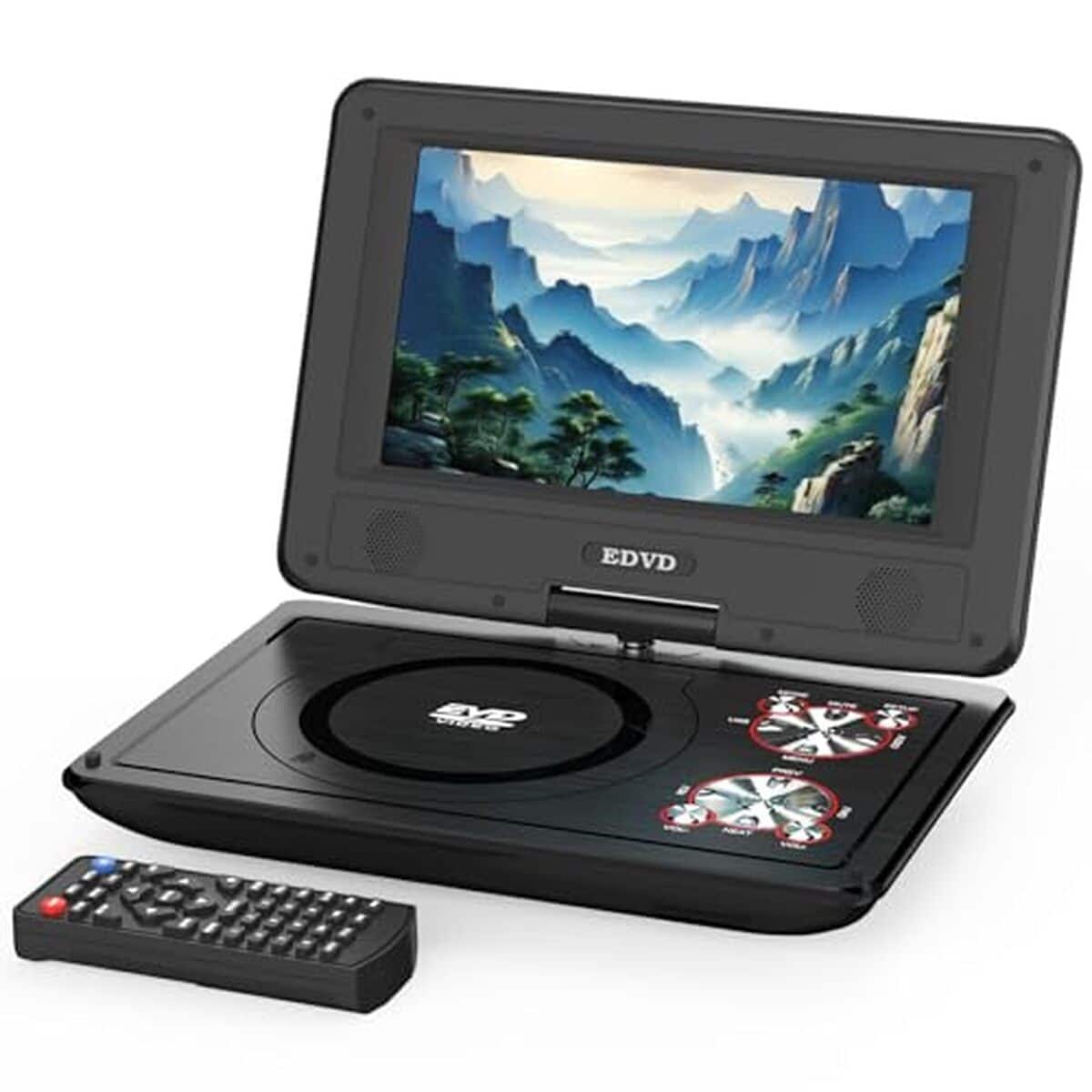 Test du lecteur DVD portable compact avec écran pivotant et accessoires