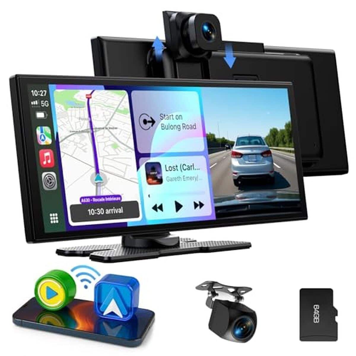 Test : écran CarPlay Lamtto 10, 25 pouces avec dashcam 2, 5K