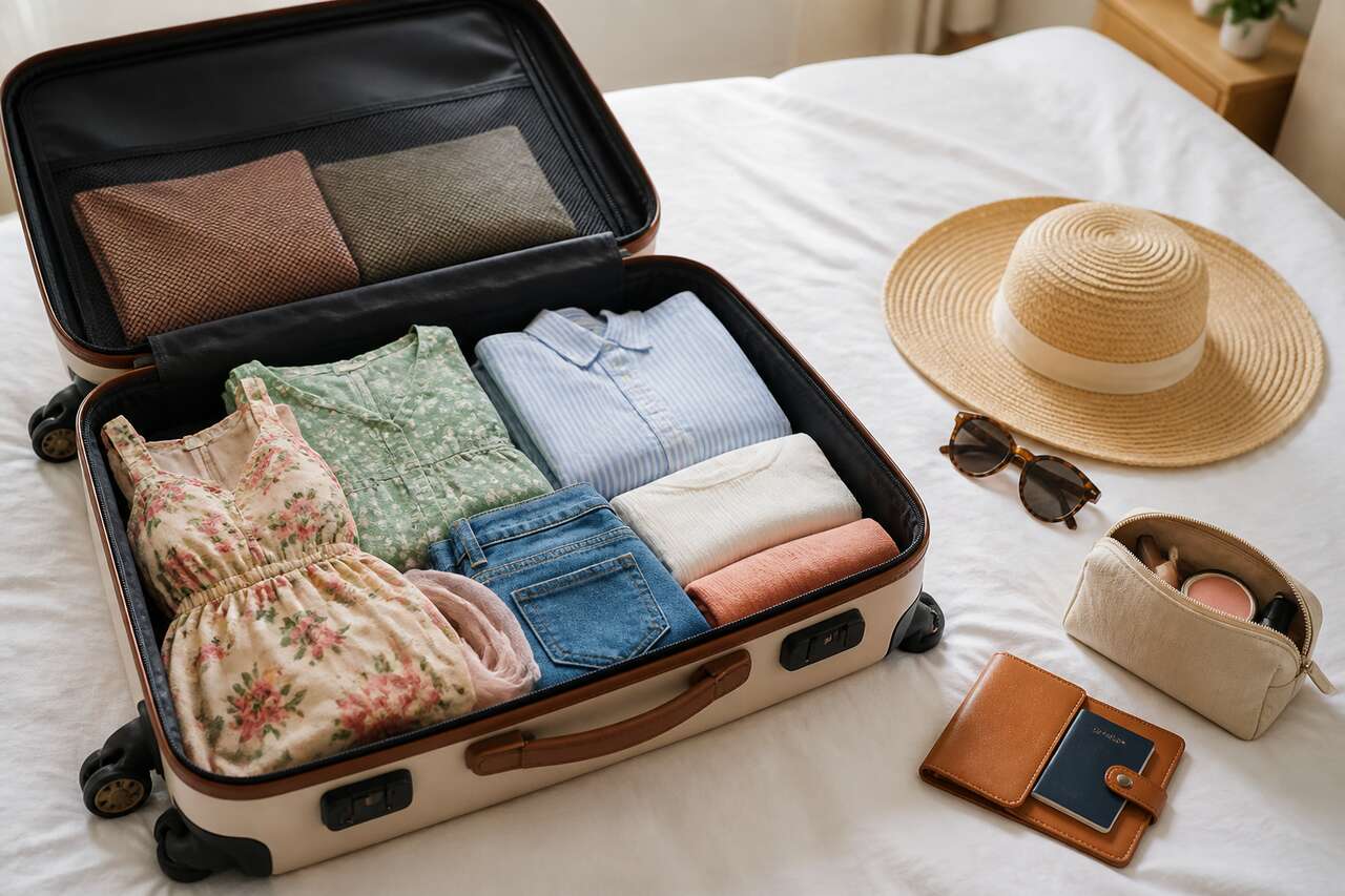 Organisation de la valise : vêtements et accessoires