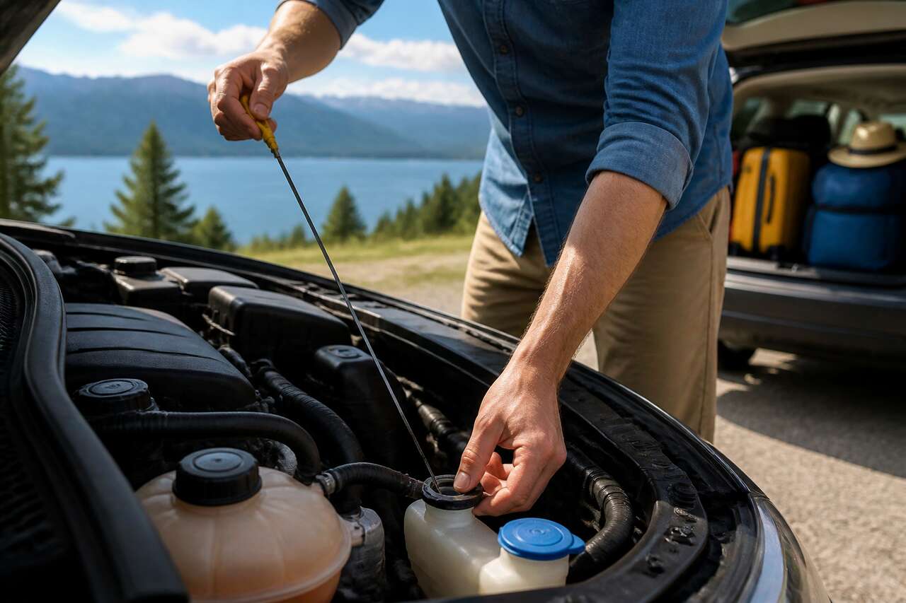 Vérifier les fluides de la voiture