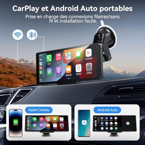 Découvrez notre test complet de l'écran Carpeer 10, 26 pouces pour voiture avec carplay et Android Auto : performances, installation et avis d'utilisateur. 