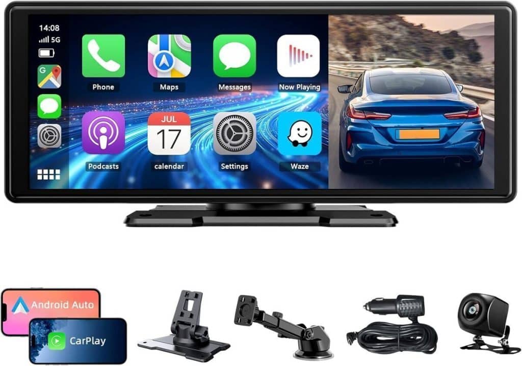 Test de l'écran CGSGDK 10.26 pour voiture : carplay sans fil et caméra 1080P