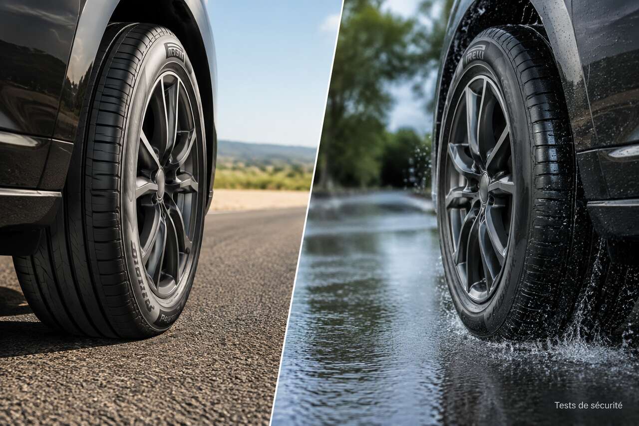 Ce que montrent les tests: sécurité sur route sèche et mouillée Ce que montrent les tests: sécurité sur route sèche et mouillée