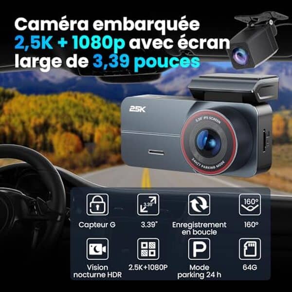 Découvrez notre test complet de la dashcam 2.5K QHD avant-arrière avec vision nocturne : performances, qualité vidéo et fiabilité en conditions difficiles. 