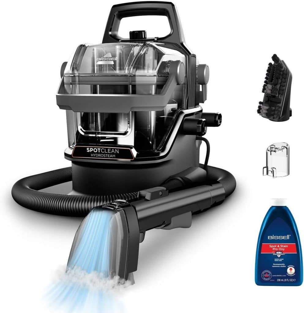 Test : bissell SpotClean HydroSteam, shampouineuse 1000W puissante