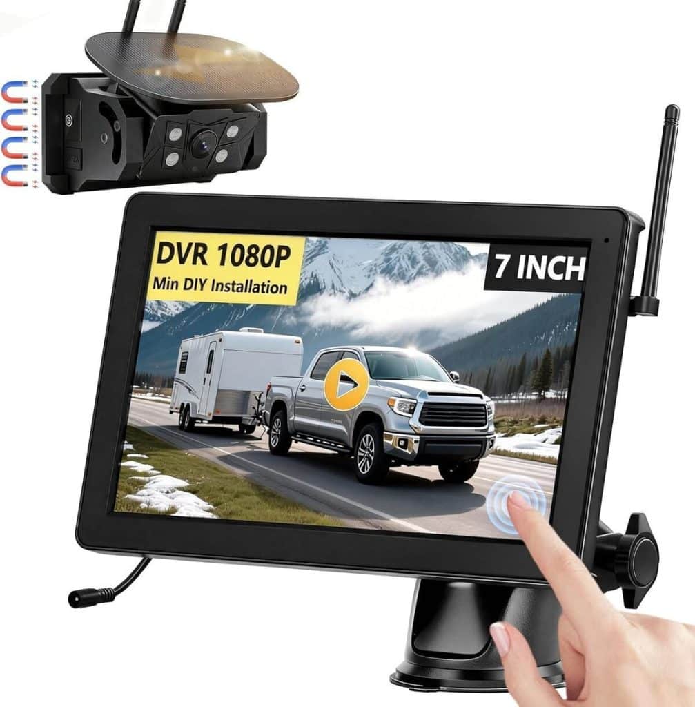 Test : caméra de recul sans fil VASTEND VS-7C solaire 1080P